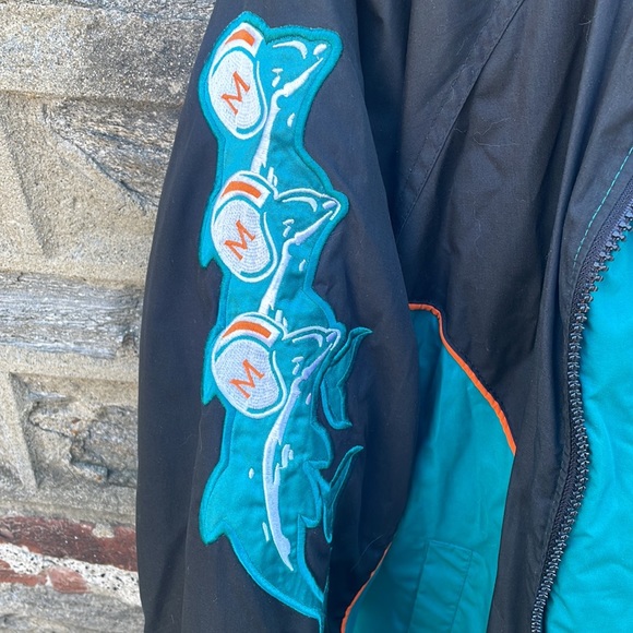 VINTAGE 1994 Miami Dolphins NFL Pro Player by Daniel Young Men's Jacket - Size L - Picture 5 of 15